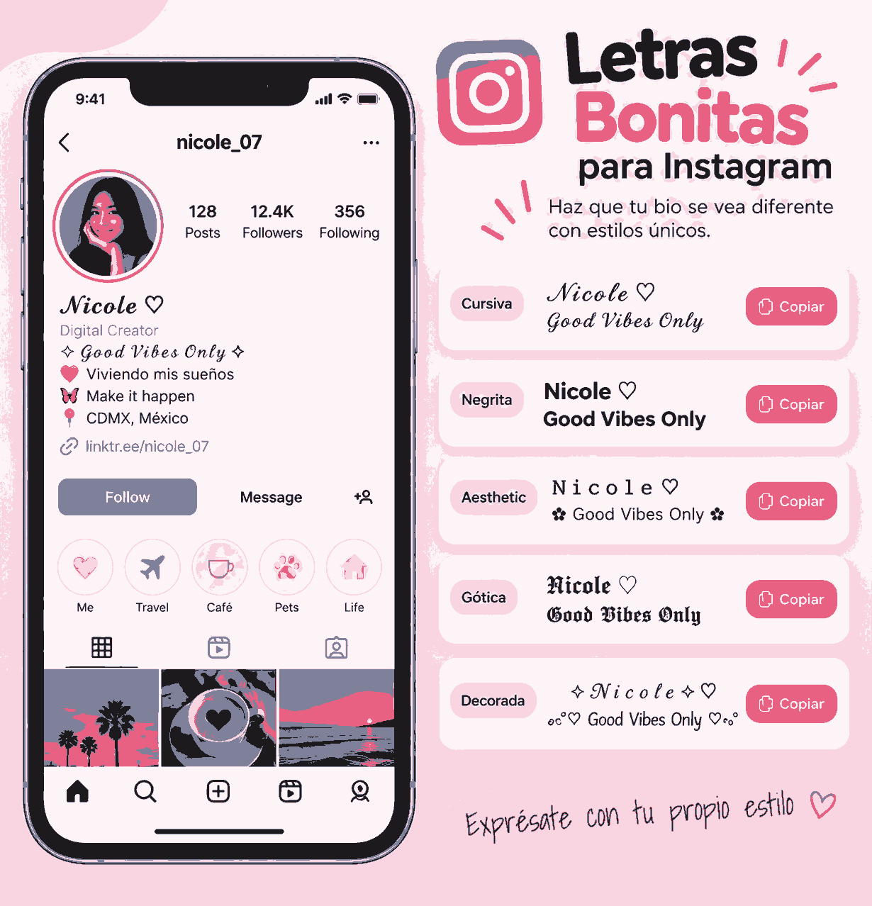 Letras bonitas para Instagram
